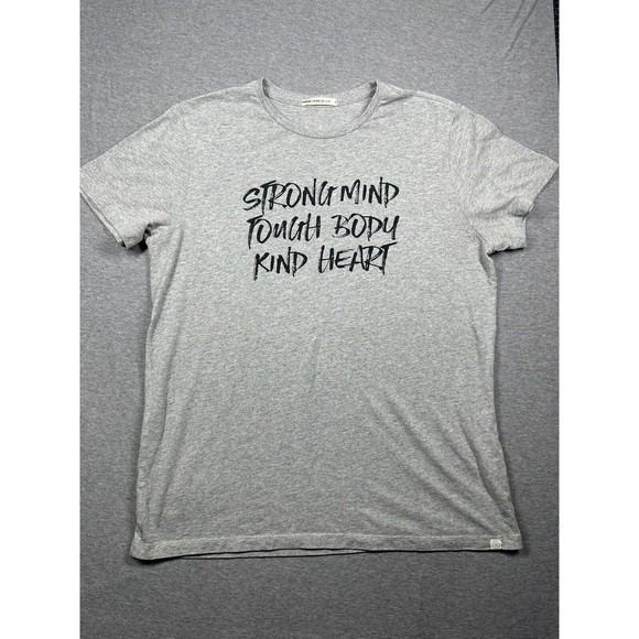 Marine Layer Mens Re-Spun Short Sleeve‎ Crew Neck T-Shirt Size Large Strong Mind - Picture 2 of 7